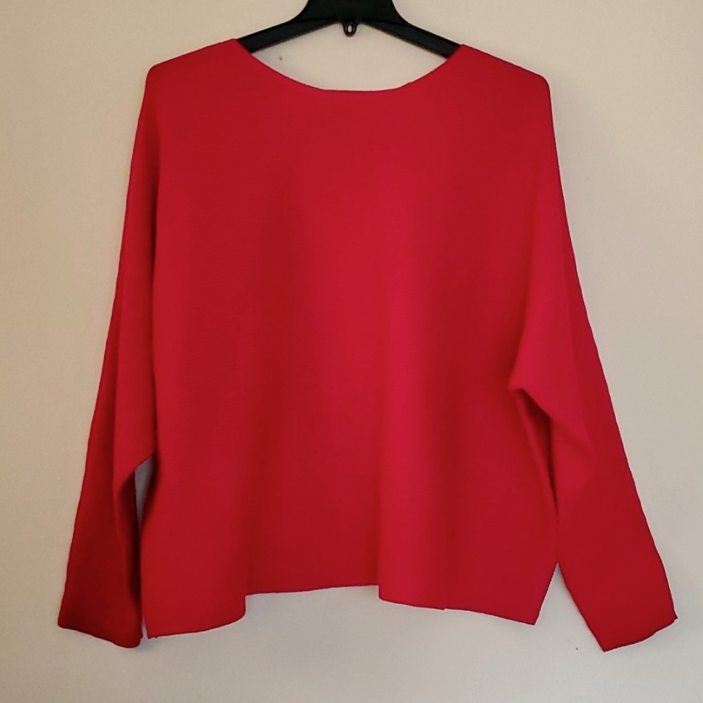 Lane Bryant Red Rib Knit Cropped Sweater NWT size 26/28